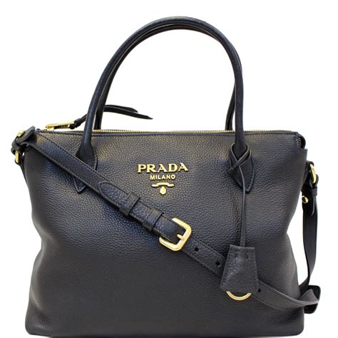 prada black soft leather bag